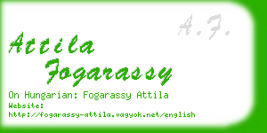 attila fogarassy business card